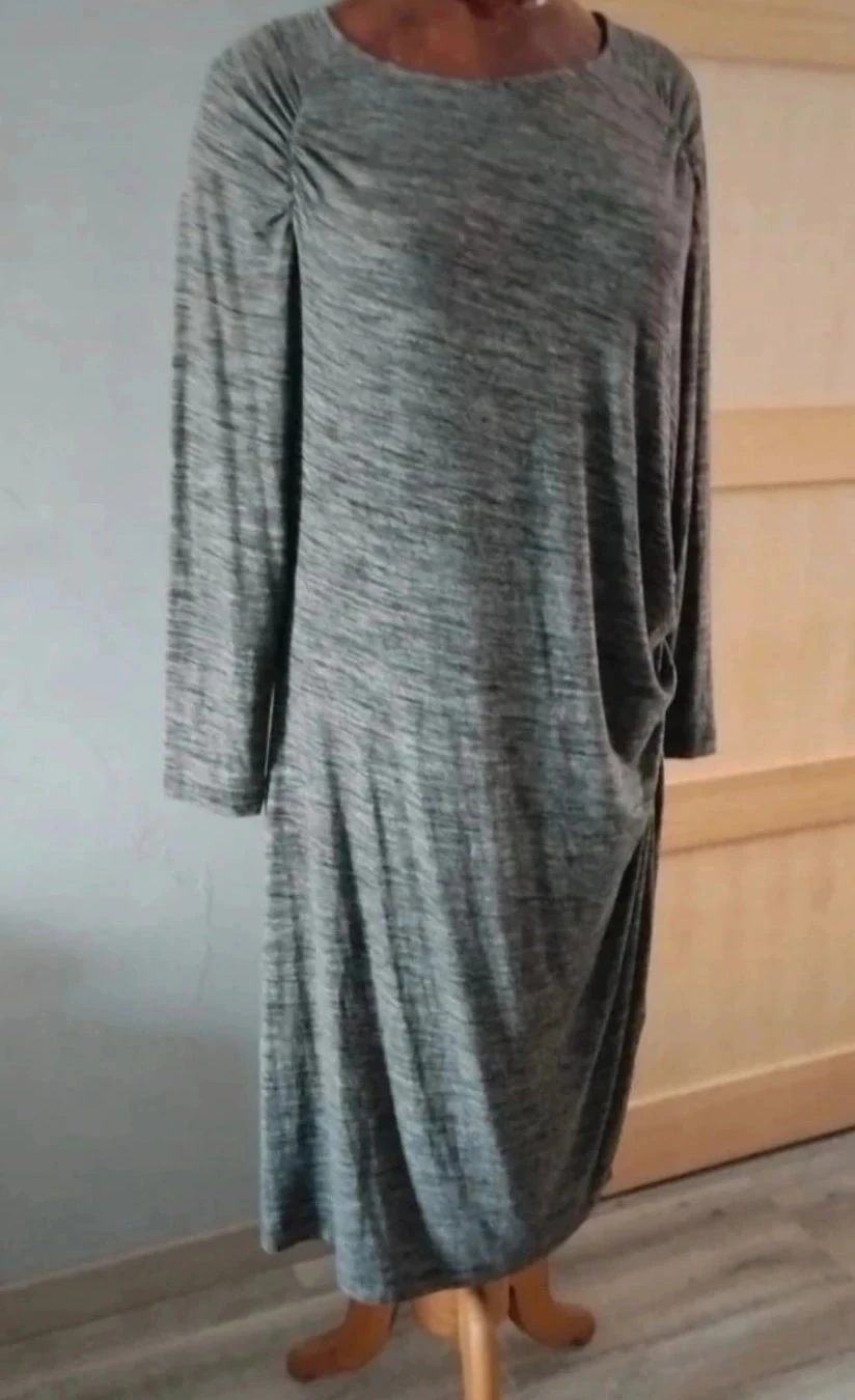 Grijze lange jurk Yessica XL – photo 2